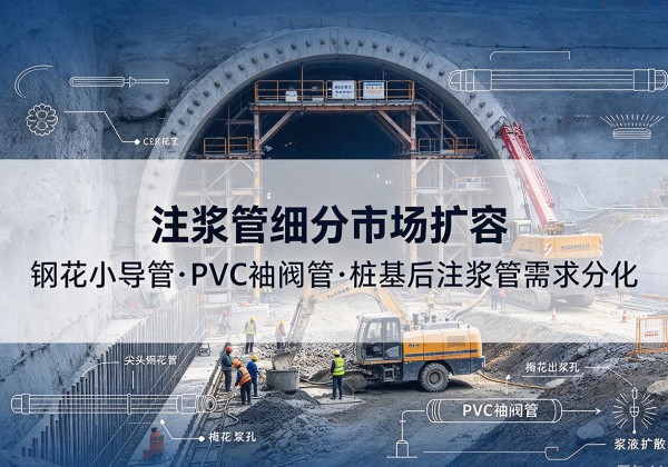 李沧注浆管细分市场扩容，隧道钢花小导管、PVC 袖阀管、桩基后注浆管需求分化